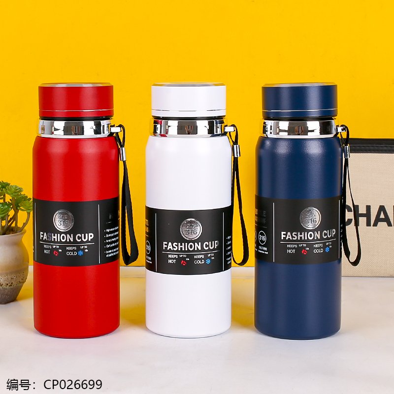 Bouteille Thermos Isotherme 800ml - Gobelet Sous Vide Haute Performance avec Bandoulière