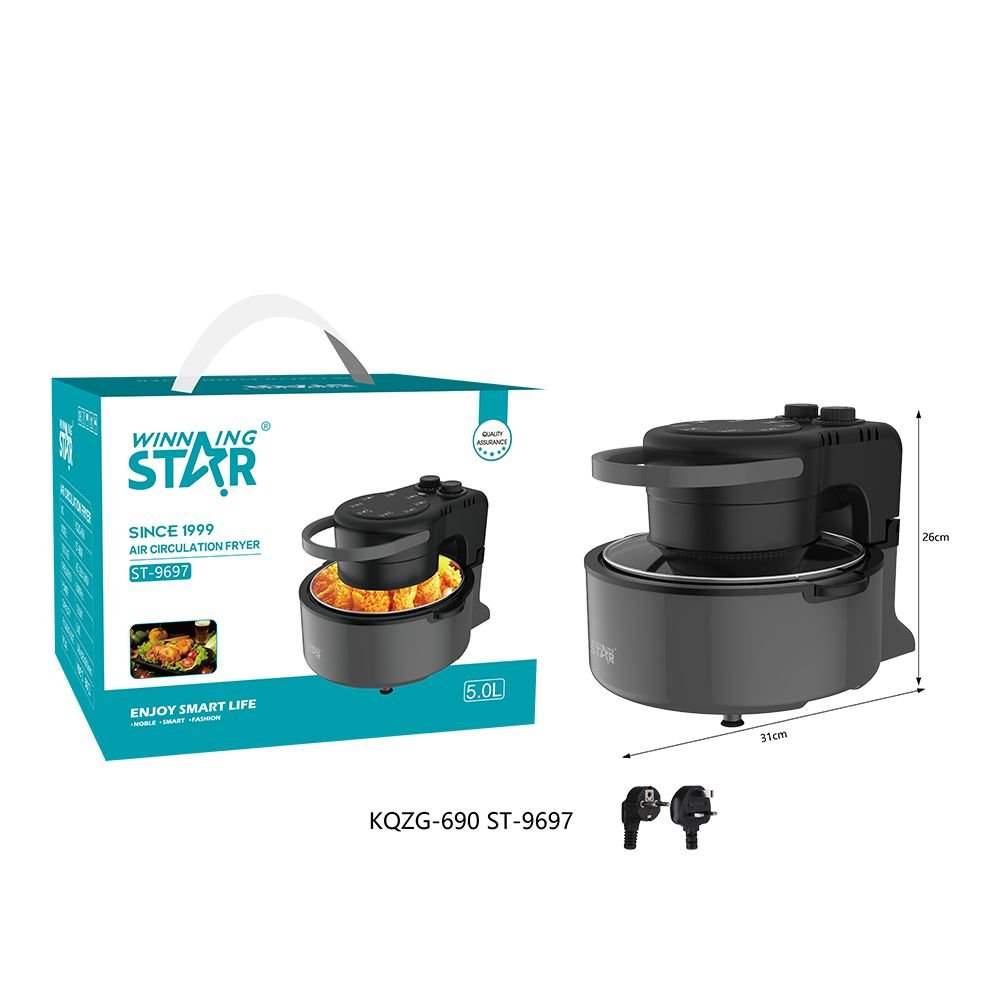 Friteuse à Air Chaud ST-9697 WINNING STAR 1200W - 5L avec Fenêtre Visible