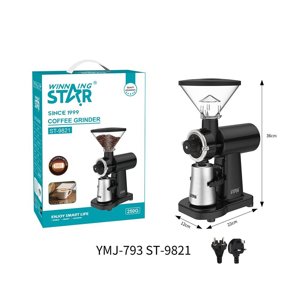 Moulin à Café Électrique ST-9821 WINNING STAR 180W - Capacité 250g