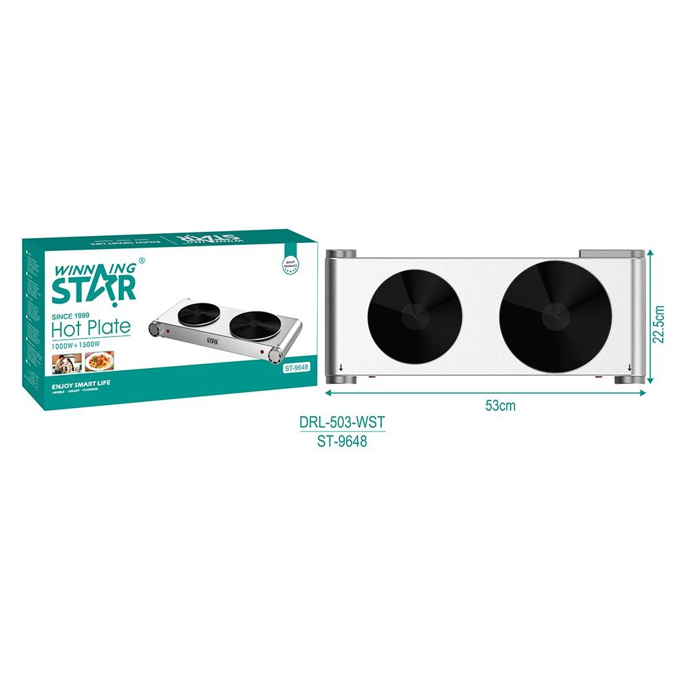 Réchaud Électrique Double Feu ST-9648 - Plaque de Cuisson Professionnelle