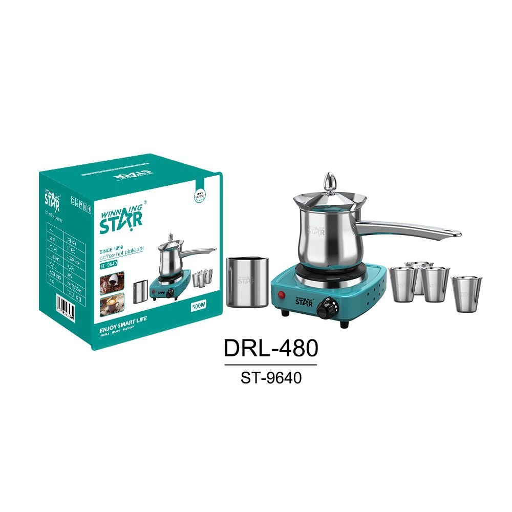 Réchaud Électrique Monobrûleur ST-9640 - Plaque Chauffante Portable avec Bouilloire en Inox