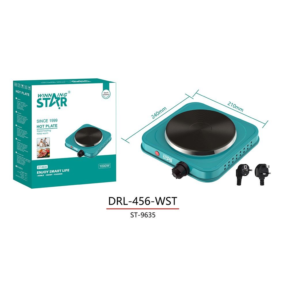 ST-9635 Plaque de Cuisson Électrique Monobrûleur 1000W - 15.5cm