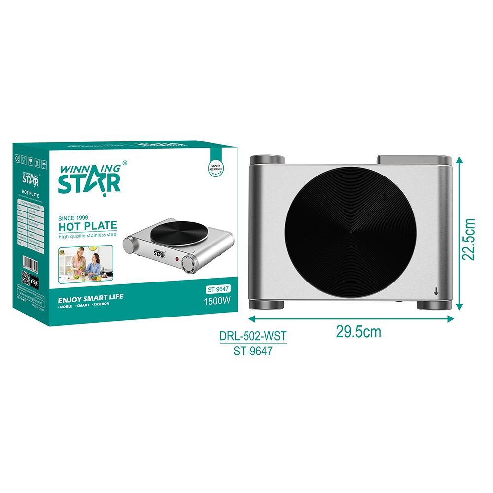 ST-9647 Plaque de Cuisson Électrique 1500W - Réchaud Mono Foyer