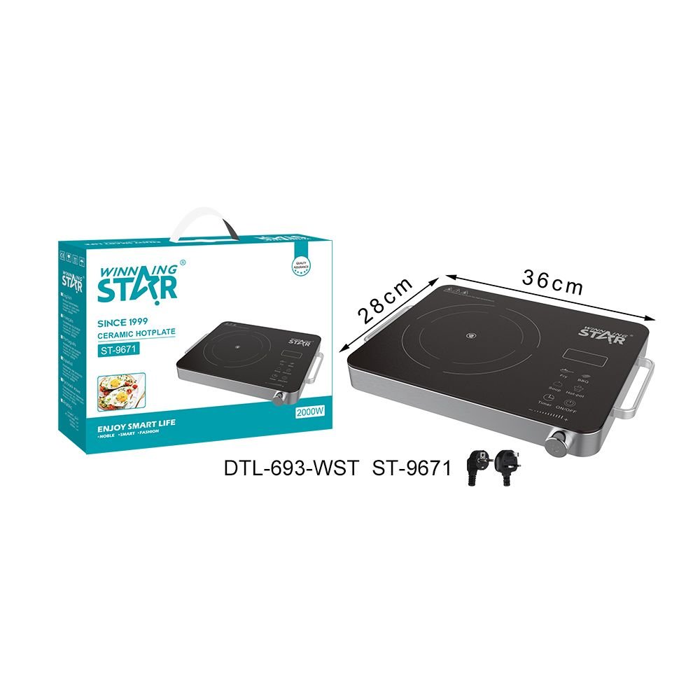 ST-9671 WINNING STAR Plaque de Cuisson Céramique 2000W