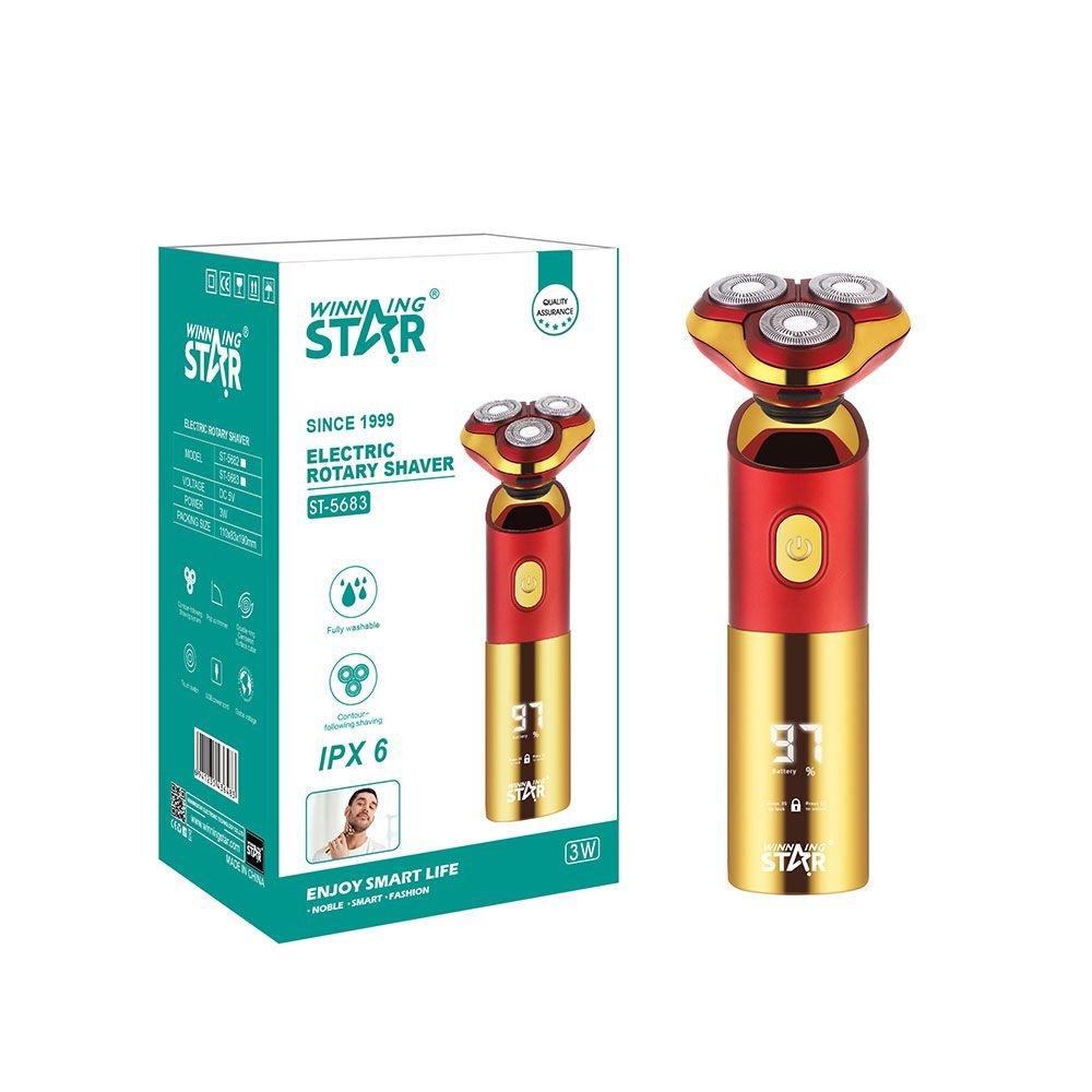 Rasoir Électrique Rotatif Rechargeable 3 Lames - ST-5683