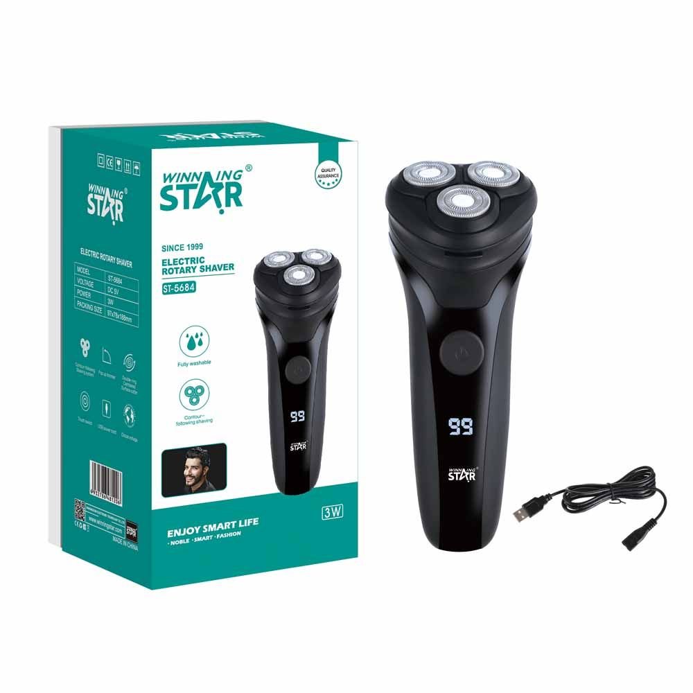 ST-5684 Rasoir Rotatif 3 Lames avec Verrouillage de Voyage