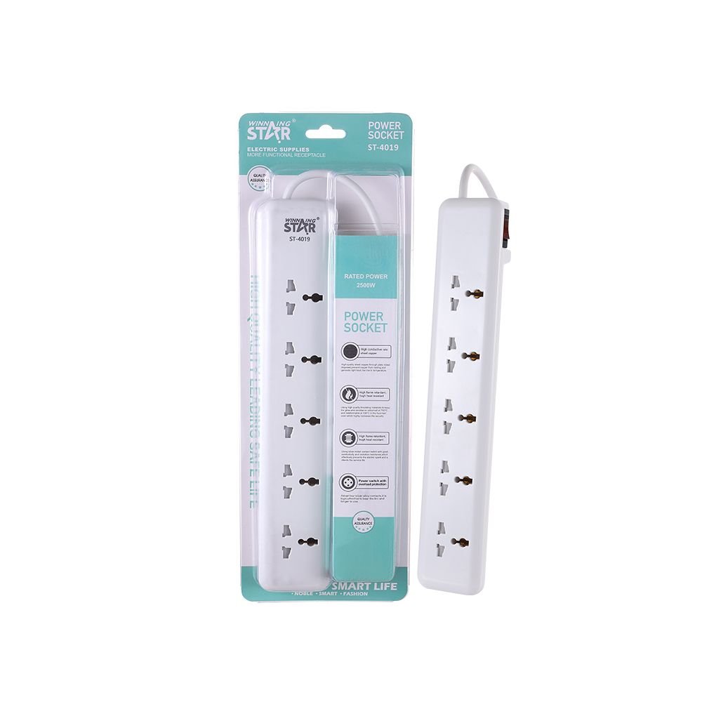 ST-4019 Multiprise Universelle 5 Prises avec Interrupteur