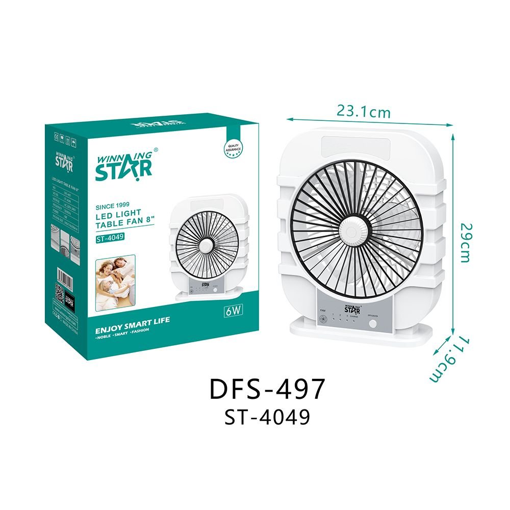 Mini Ventilateur Rechargeable USB 8 pouces - ST-4049