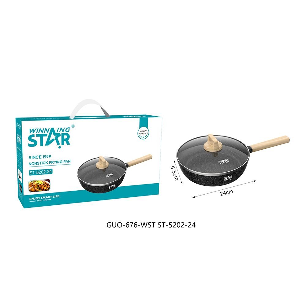 Poêle à Frire Antiadhésive en Aluminium Moulé WINNING STAR - ST-5202-24
