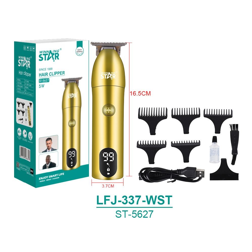 ST-5627 Tondeuse à Cheveux Rechargeable avec Écran Digital et Verrouillage Voyage