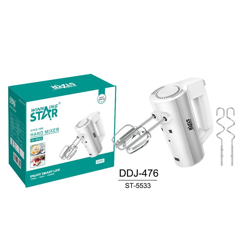 Batteur à Main Électrique 5 Vitesses avec Pétrisseur à Pâte ST-5533