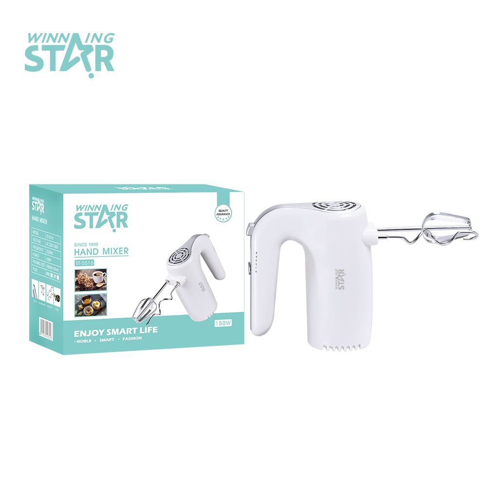 ST-5516 WINNING STAR - Batteur Électrique à Main avec Poignée ABS, Fouet à Œufs