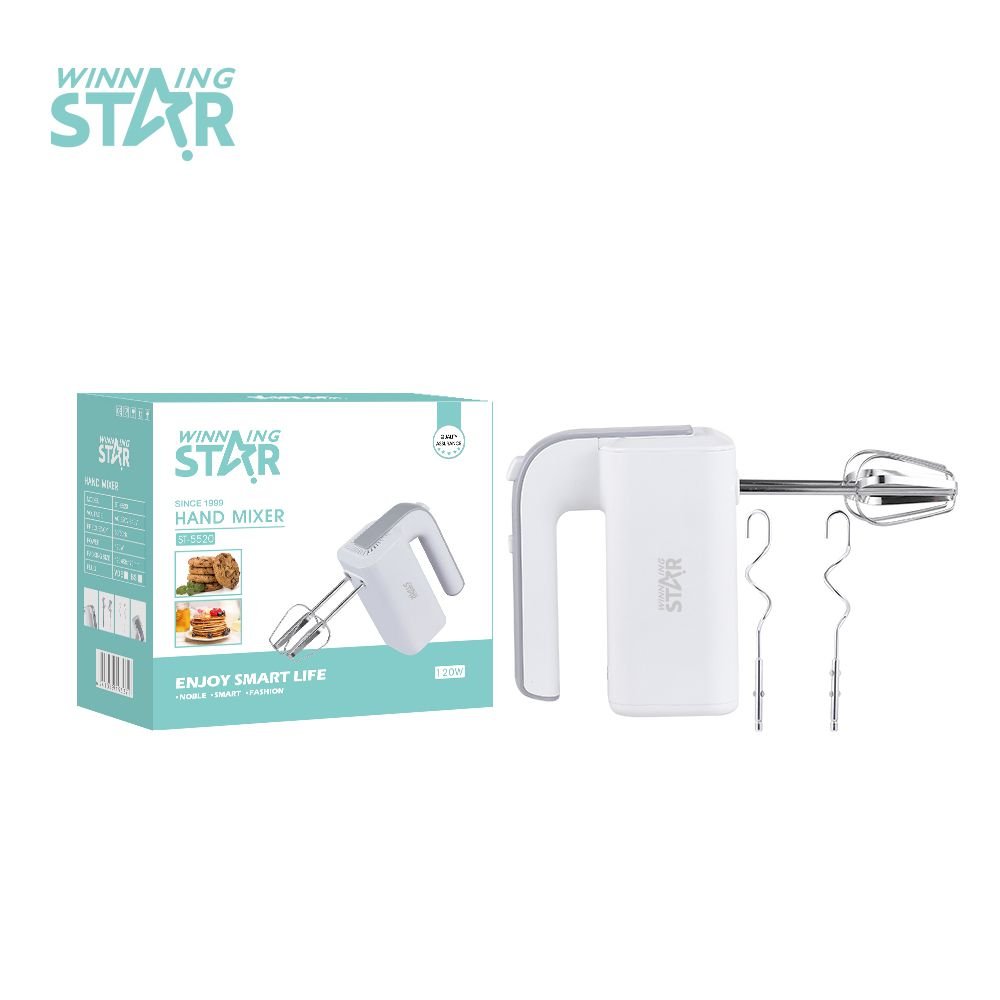 ST-5520 WINNING STAR Batteur à Main Électrique avec Poignée ABS - Fouet à Œufs