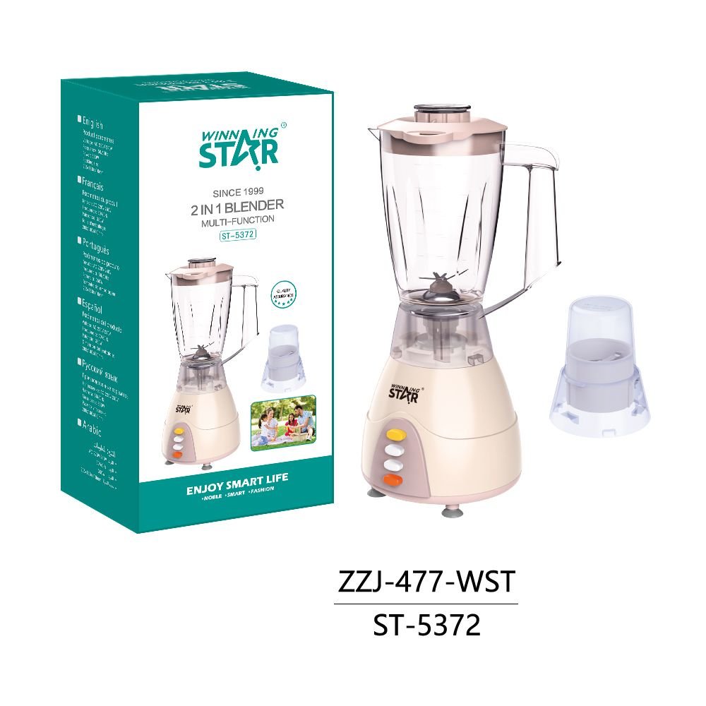ST-5372 Blender Extracteur de Jus Électrique Multifonctionnel 2 en 1 - 1.8L