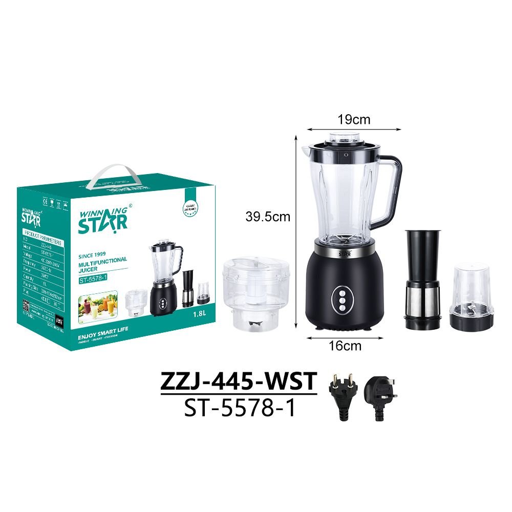 Blender Chauffant Multifonction 4-en-1 ST-5578-1 - 350W, 1.8L, 6 Lames en Acier Inoxydable