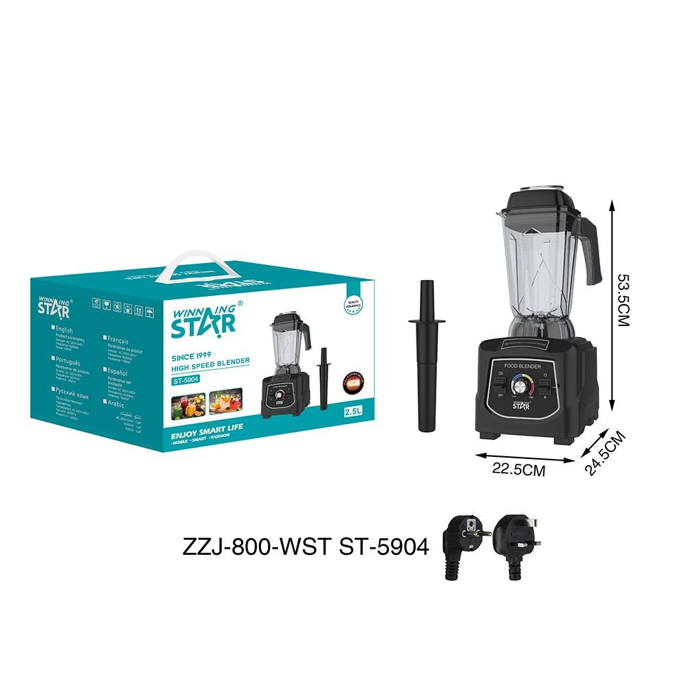ST-5904 WINNING STAR Blender Haute Vitesse 1680W 2.5L - Blender de Comptoir Professionnel