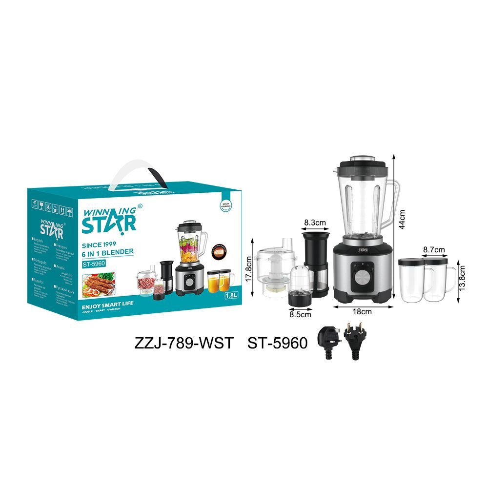 ST-5960 WINNING STAR Blender Multifonction 6 en 1 - 600W