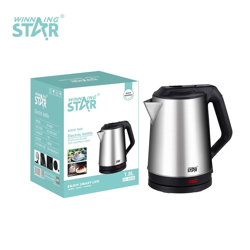 ST-6008 Bouilloire Électrique en Acier Inoxydable Grand Diamètre