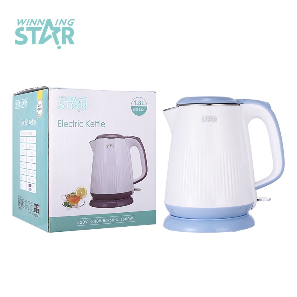 WST-1820 Bouilloire Électrique 1.8L Double Paroi Inox 304 Qualité Alimentaire
