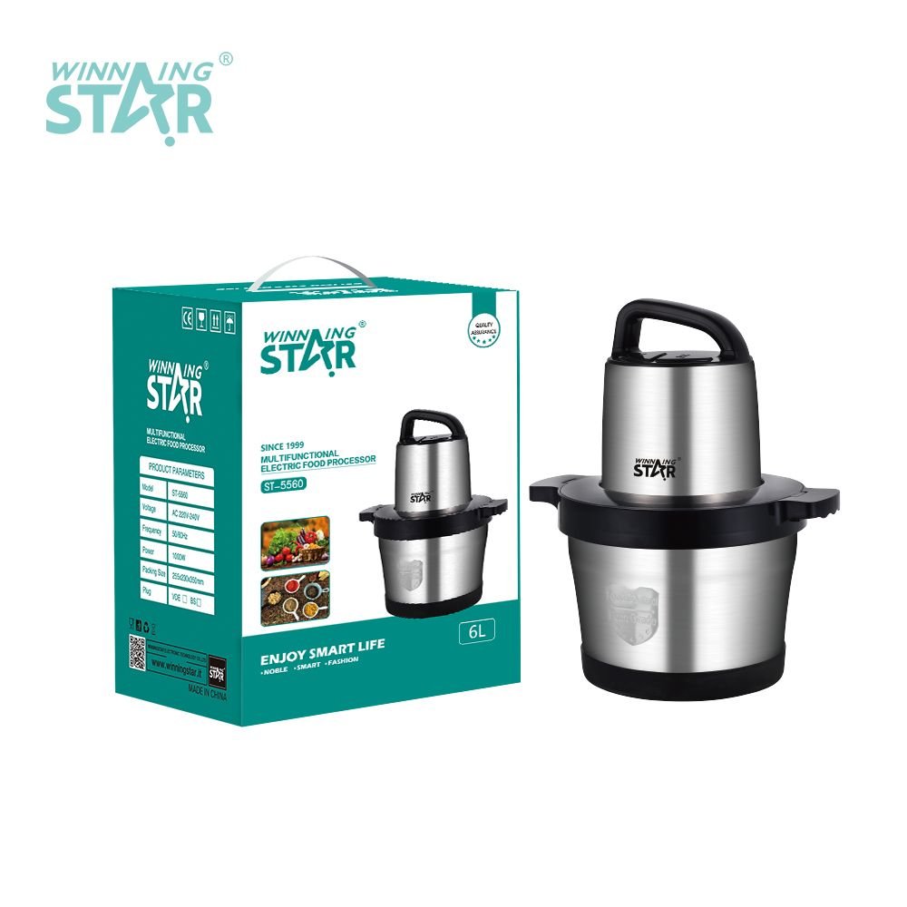ST-5560 Robot Multifonction Électrique 6L - Hachoir à Viande Professionnel
