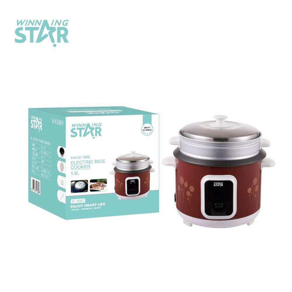Autocuiseur à Riz Électrique ST-9307 - 1.8L avec Panier Vapeur en Aluminium