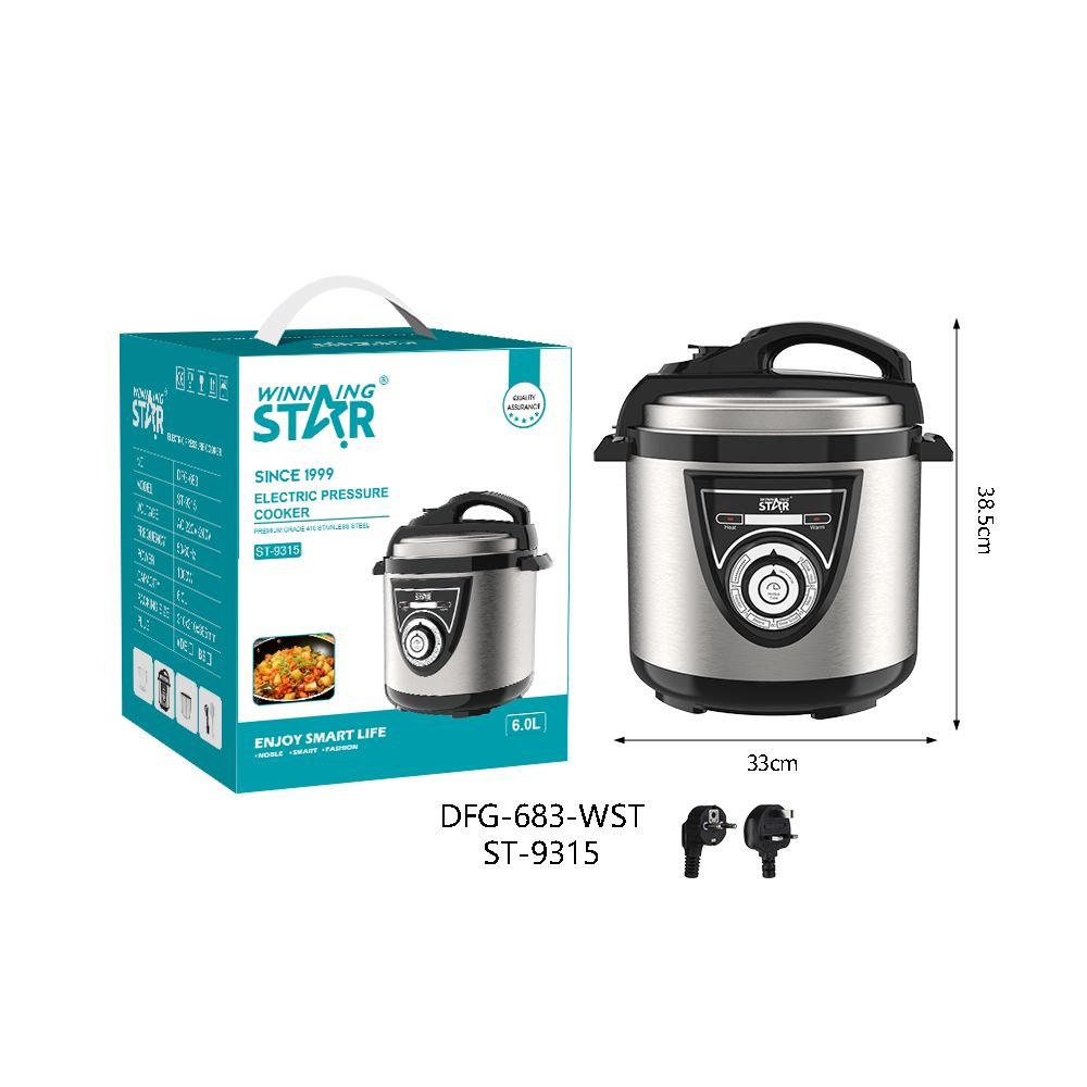 ST-9315 WINNING STAR - Autocuiseur Électrique Multifonction 1000W 6L