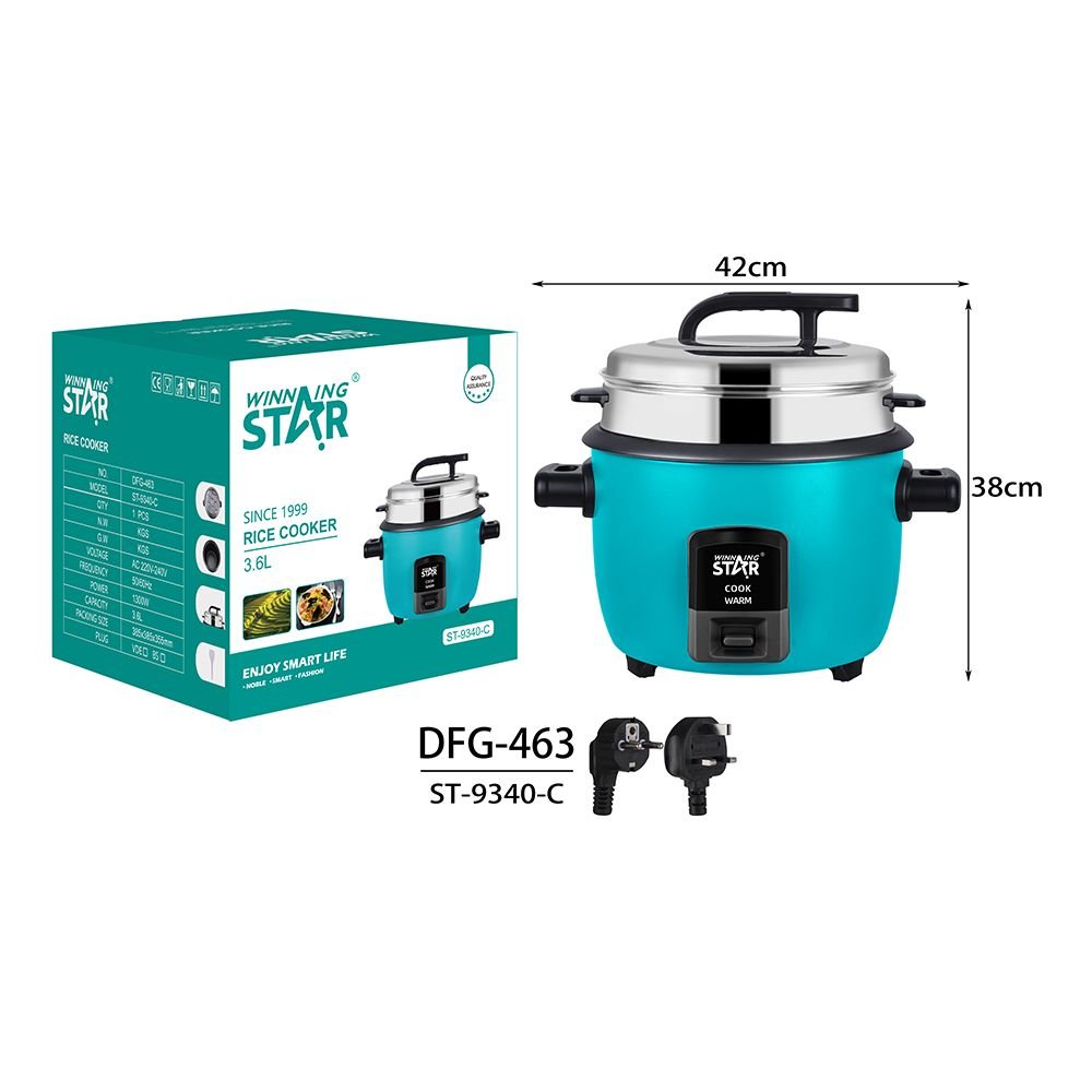 ST-9340-C Cuiseur à Riz Électrique Multifonction 1300W 3.6L - Style Marmite