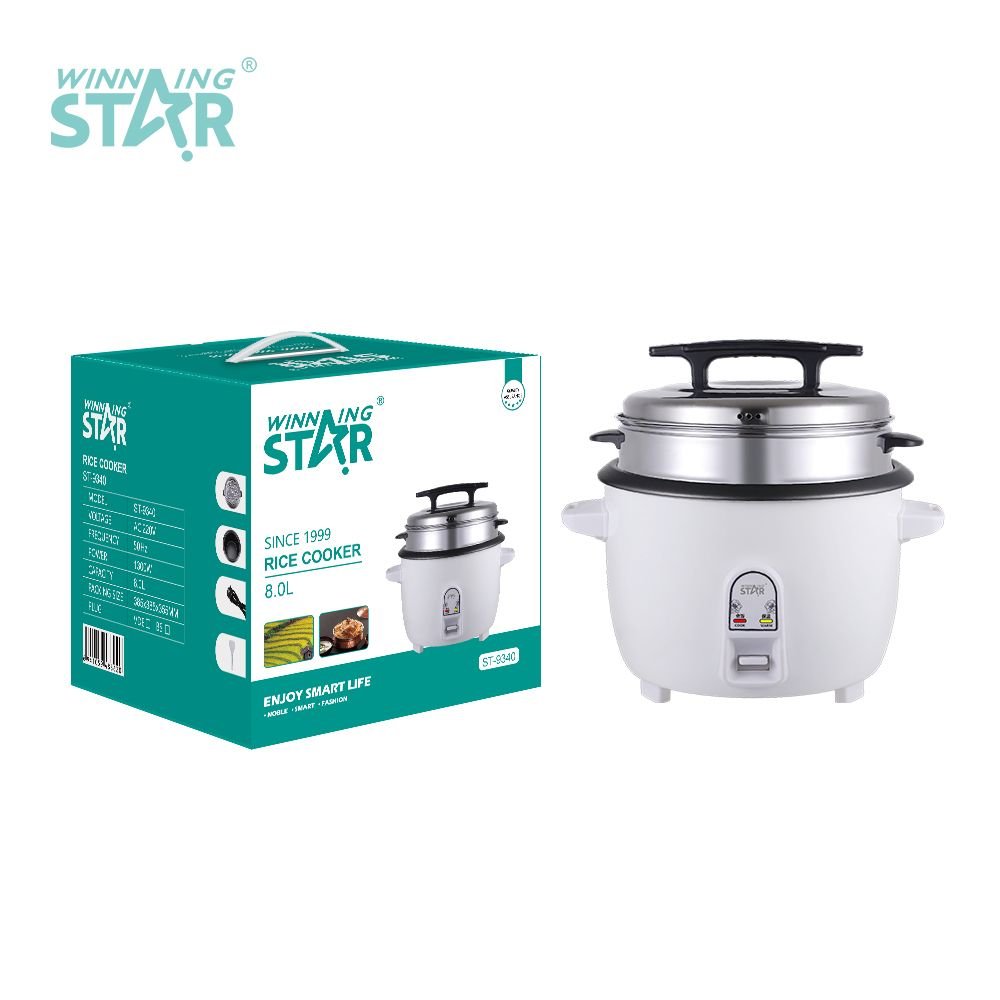 ST-9340 Autocuiseur à Riz Électrique Blanc - Cuiseur Vapeur Multicuiseur