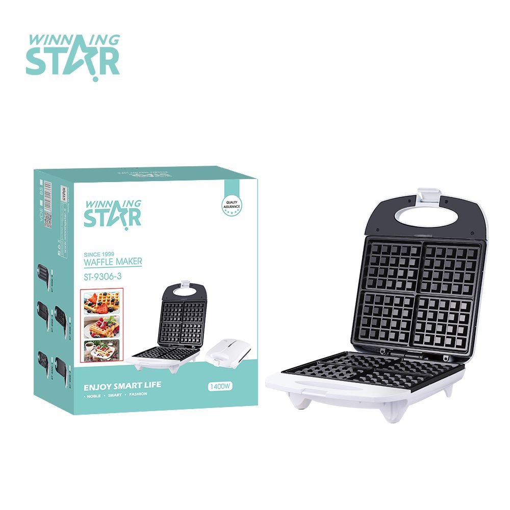 ST-9306-3 Gaufrier Sandwich Maker 4 Tranches - Livraison Rapide