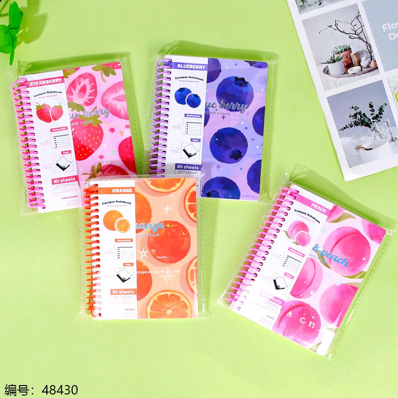 Carnet Spirale Fruité A6 - Lot de 320 pièces