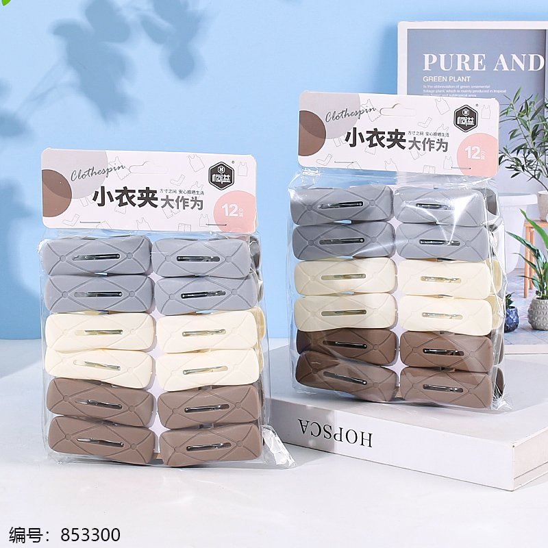 Pinces à Linge Élégantes en Plastique - Lot de 144 Pièces