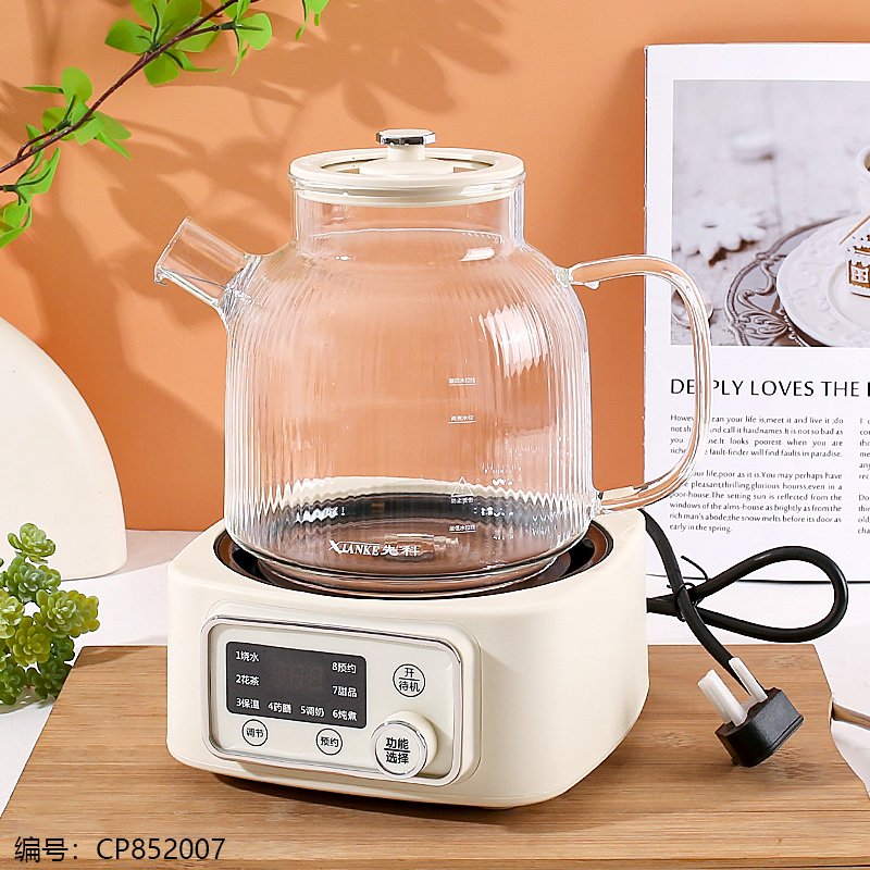 Bouilloire électrique en verre 1.2L - Théière santé multifonction GB BC-H12X