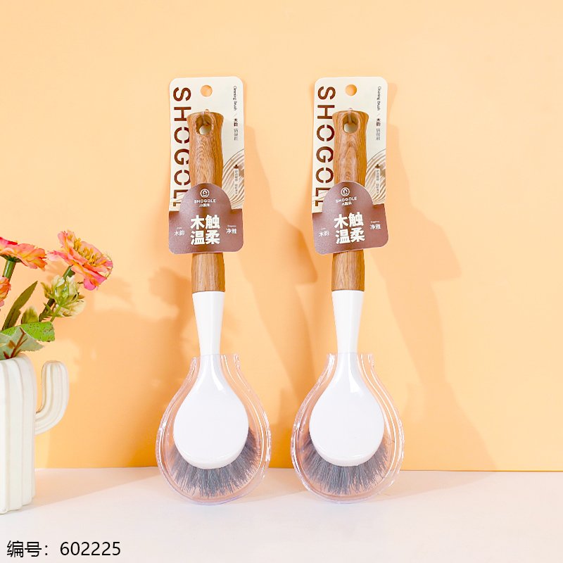 Brosse à vaisselle motif bois - Brosse pour pots et bols (Carton de 120 pièces)